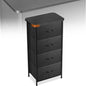 Curved Profile Dresser for Bedroom，4 Fabric Drawer Dresser by Sonharlar