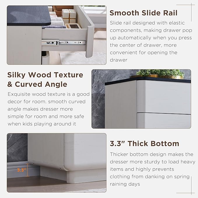 JXQTLINGMU 9 Drawer Dresser for Bedroom, Chest of Drawers TV Stand for Living - Image 3