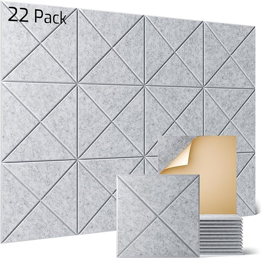 Sonicism 22 Pack X-Lined Acoustic Panels by Sonicism