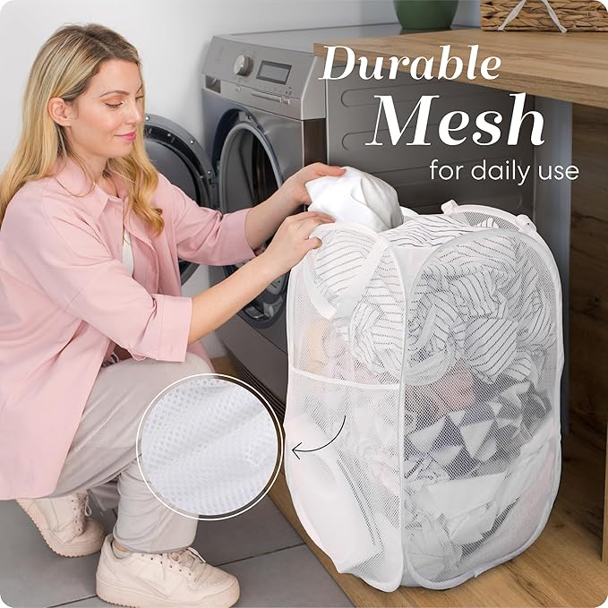 Handy Laundry Collapsible Mesh Pop Up Hamper - Image 5