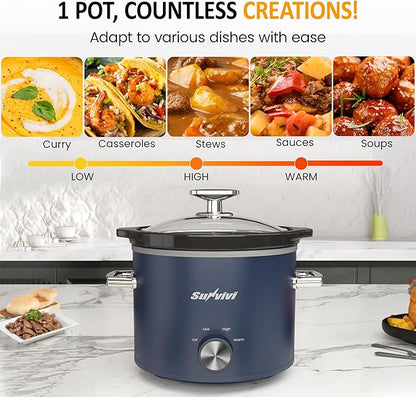 Sunvivi 2 Quart Slow Cooker, Small Slow Cooker - Image 3