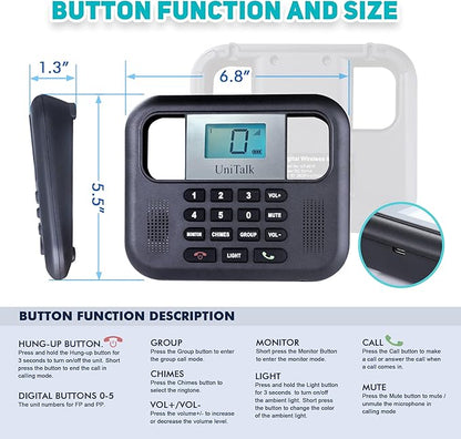 UniTalk Wireless Intercoms for Home & Office, Two-Way Real-time Full-Duplex - Image 8