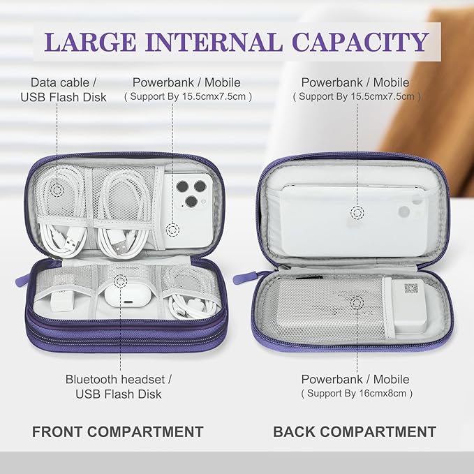 FYY Electronic Organizer, Travel Cable Organizer Bag Pouch Electronic - Image 3