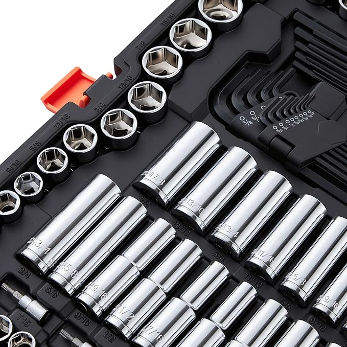 VEVOR Mechanics Tool Set, 308-Piece Mechanic Tool Kit, 1/4 in, 3/8 in, and 1/2 - Image 12