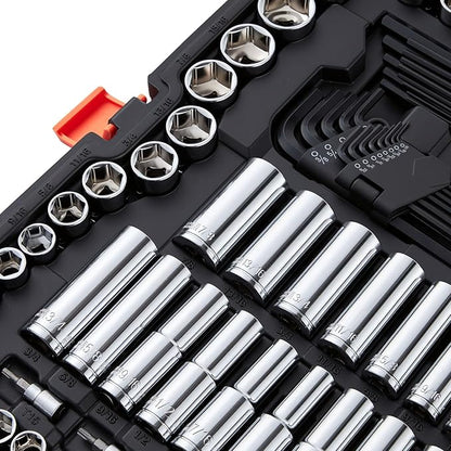 VEVOR Mechanics Tool Set, 308-Piece Mechanic Tool Kit, 1/4 in, 3/8 in, and 1/2 - Image 12