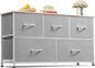 WLIVE Dresser for Bedroom with 5 Drawers, Wide Chest of Drawers, Fabric Dresser by WLIVE
