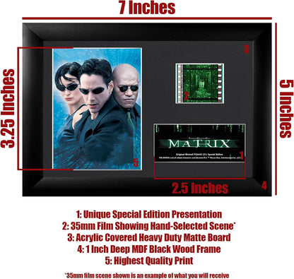 Trend Setters the Matrix Trinity 7 x 5 MiniCell FilmCells | MiniCell film collectible | Desk, shelf or office display | Giftable display piece