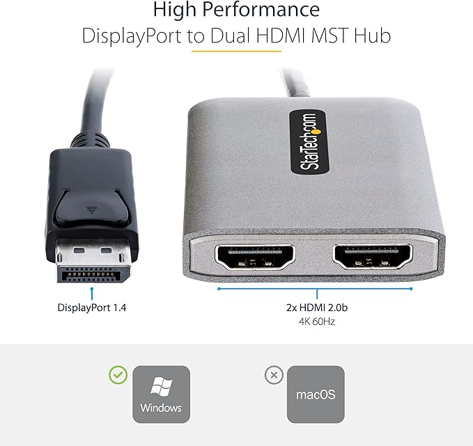 StarTech.com DP to Dual HDMI MST HUB - Image 3