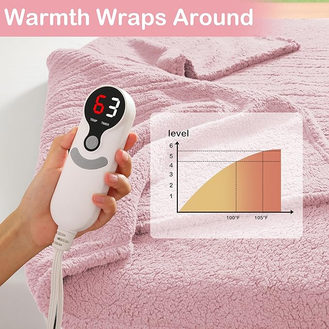 Electric Heated Blanket Full Size 72"×84" - Image 7
