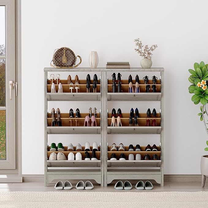 Chogori 3-Tier Shoe Cabinet – Solid Wood Entryway Shoe Storage Organizer by ChogoriHome