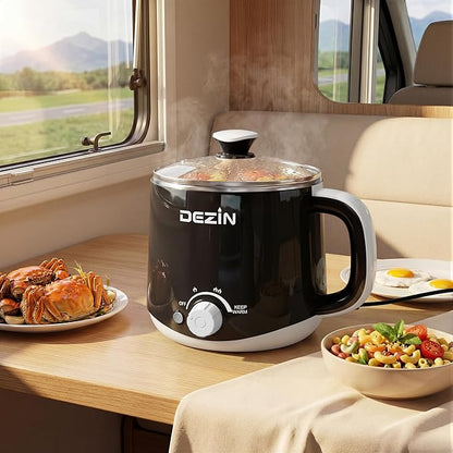 Dezin Hot Pot Electric, Rapid Noodles Cooker, Stainless Steel Electric Pot 1.6 - Image 7