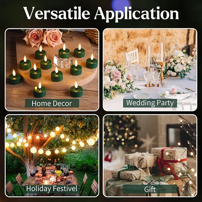 Eywamage Green Christmas LED Tealights - Image 6