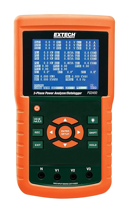 Extech PQ3450-3-Phase Power Analyzer & Datalogger by Extech