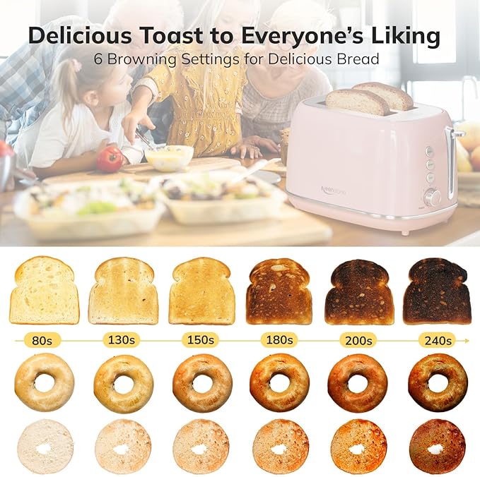 2 Slice Toaster Retro Stainless Steel - Image 3