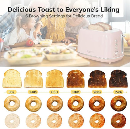 2 Slice Toaster Retro Stainless Steel - Image 3