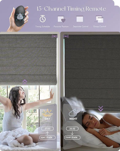 Graywind Smart Roman Shades 100% Blackout Compatible - Image 5