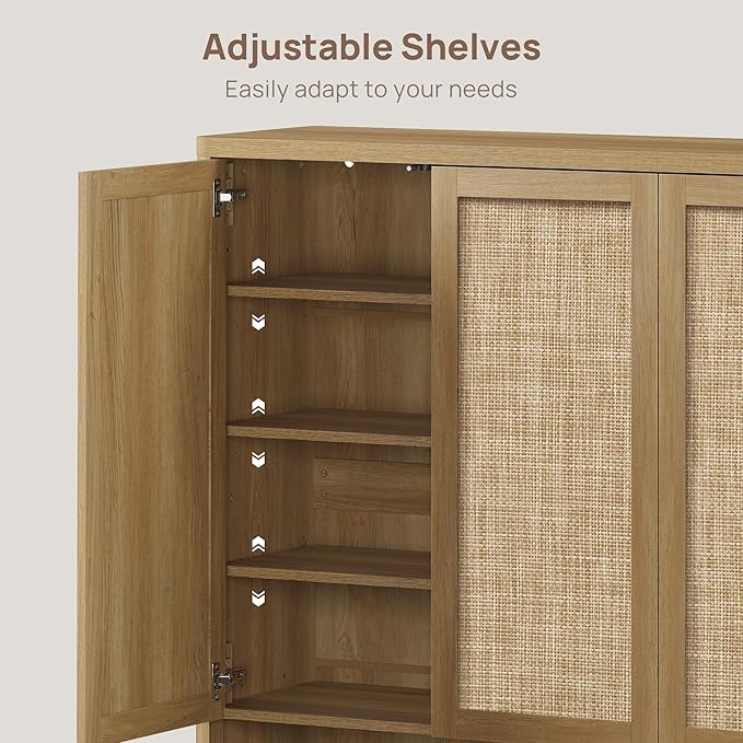 SICOTAS Rattan Shoe Storage Cabinet - Image 5
