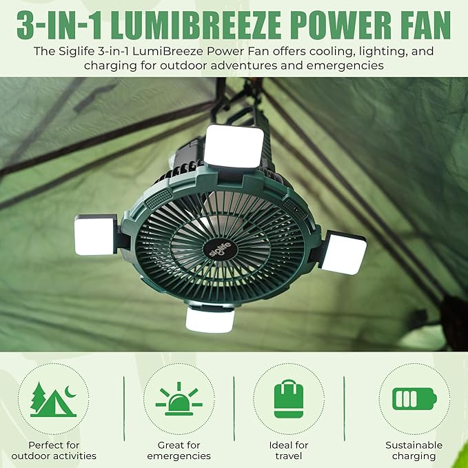 Solar Camping Fan – Camping Fan Solar Powered - Image 3