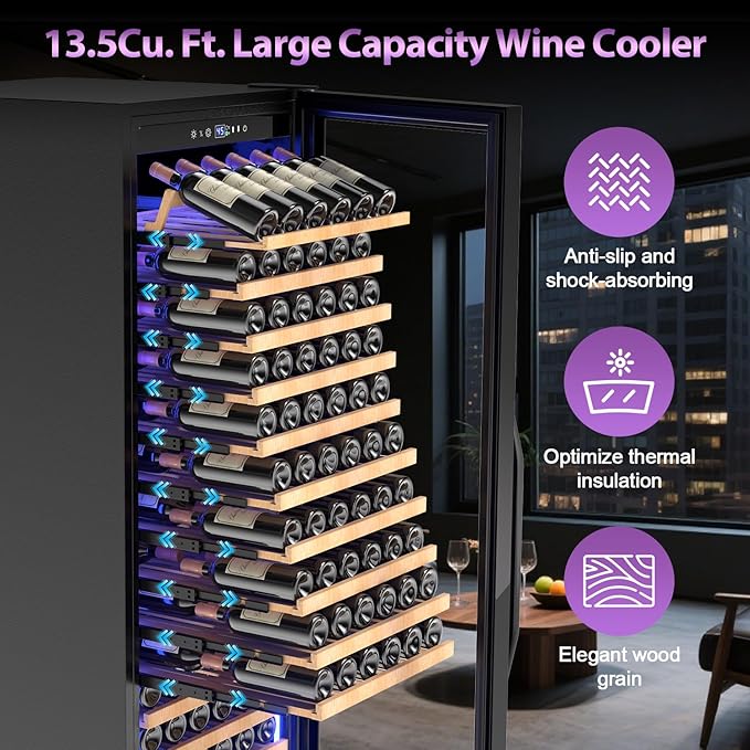 Wine Cooler-Wine Fridge with Safety Lock Freestanding/Built in 24 Inch Wide - Image 3