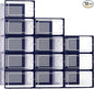 Kuject X-Large Shoe Storage Boxes Organizers Clear Plastic Stackable 12 Pack by Kuject