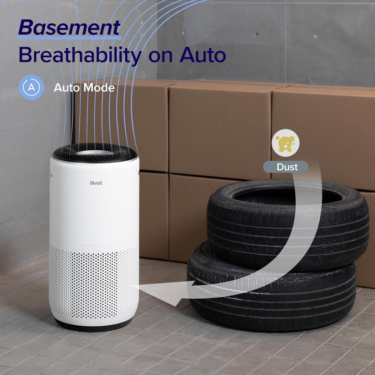 levoit smart air purifiers for home large room on a desk or shelf