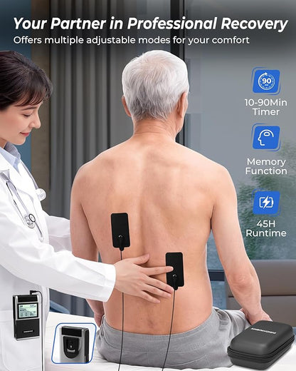KingPavonini 4-IN-1 TENS Unit Muscle Stimulator, DIY & TENS & EMS & MASS - Image 6