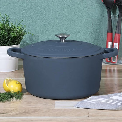 Crock-Pot Artisan 7-Quart Round European Enameled Cast Iron Dutch Oven – Matte - Image 2