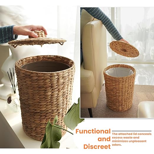 4 Gallons Wicker Waste Basket - Image 4