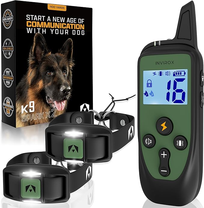 INVIROX Training Collar for Large Dog X2 124 Levels by INVIROX