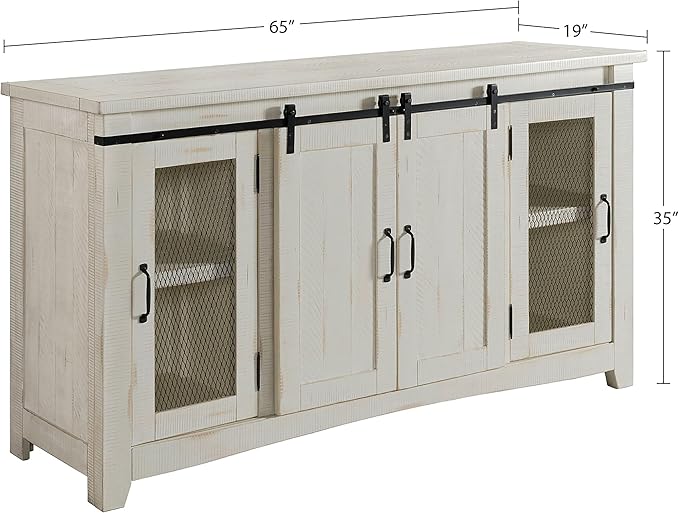Martin Svensson Home Rustic 65” Solid Wood TV Stand - Image 3