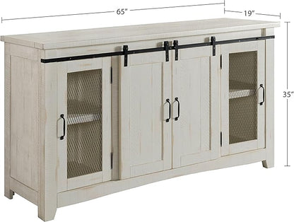 Martin Svensson Home Rustic 65” Solid Wood TV Stand - Image 3