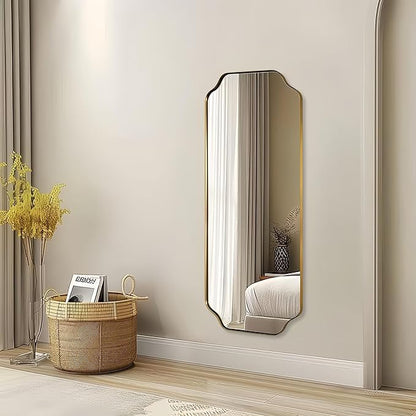 ANDY STAR 18" x 48" Full Length Wall Mirror, Large Brushed Gold Bathroom Mirror - Image 9