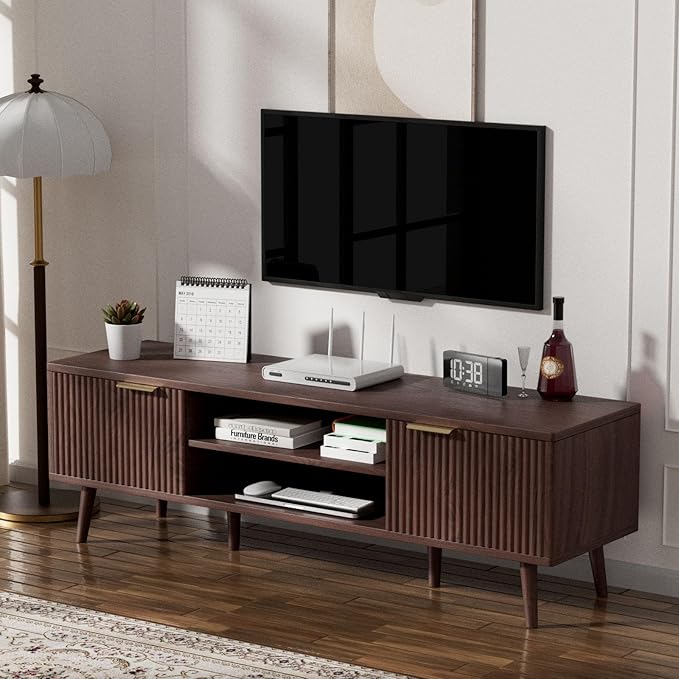 SHGJ&SOFT Storable TV Stand 65 Inch, Mid Century Modern TV Console Two Cabinet - Image 6