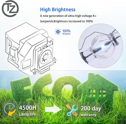 TZRSQL A+ Quality LMP-H200 for Sony VPL-VW40 VPL-VW50 VPL-VW60 VW40 VW50 VW60 - Image 3