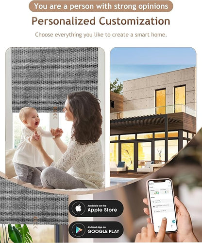 Kincmo Motorized Blinds with Remote, 100% Blackout Motorized Roller Shades Work - Image 2