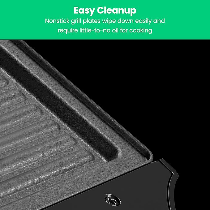 Chefman Portable Compact Grill, Dual Use Panini Press, Sandwich Maker, Electric - Image 5