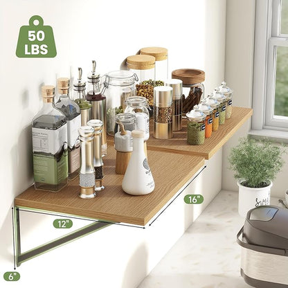 Heimlove 12 Inch Deep Floating Shelves - Image 3