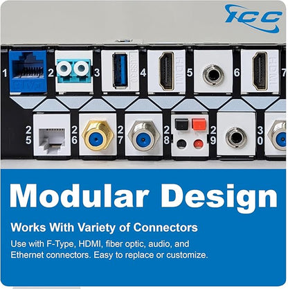 ICC 48 Port Blank Keystone 1U Patch Panel - Image 8