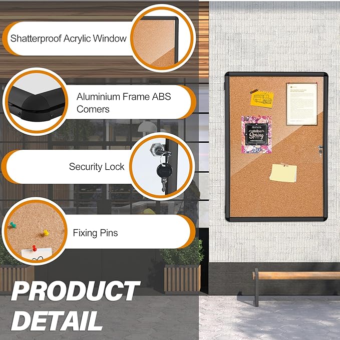 36"x24" Outdoor Enclosed Bulletin Board - Image 4