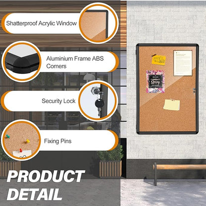36"x24" Outdoor Enclosed Bulletin Board - Image 4