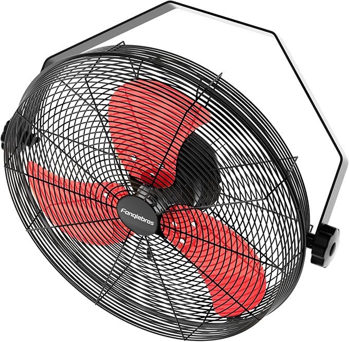 2600 CFM 14 inch Outdoor High Velocity Wall Mounted Fan, 3-Speed Metal Fans by Fanqiebros