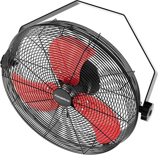 2600 CFM 14 inch Outdoor High Velocity Wall Mounted Fan, 3-Speed Metal Fans by Fanqiebros
