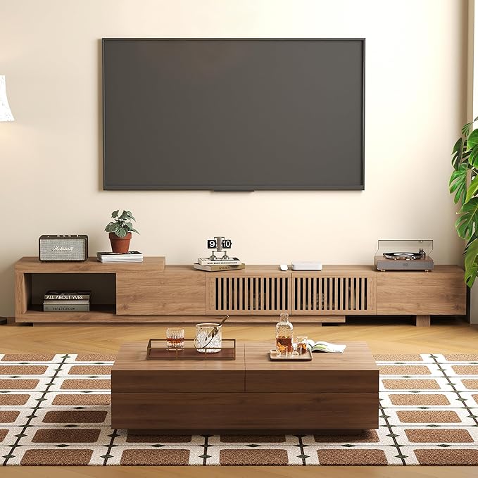 gaoyangjiaju Mid-Century Modern Expandable Coffee Table & TV Stand Set - Image 4
