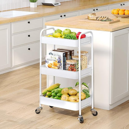 TOOLF 3-Tier Metal Rolling Cart - Image 7