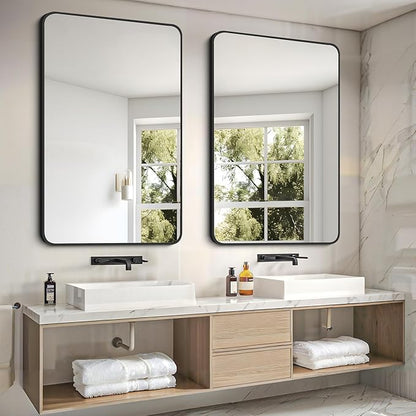 FORBATH Black Bathroom Mirror, Rectangular Vanity Mirror 30 x 48 Inch Wall - Image 5