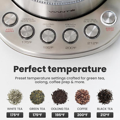 Vianté Electric Kettle With Infuser. No Plastic In Contact With Water. Hot Tea - Image 3