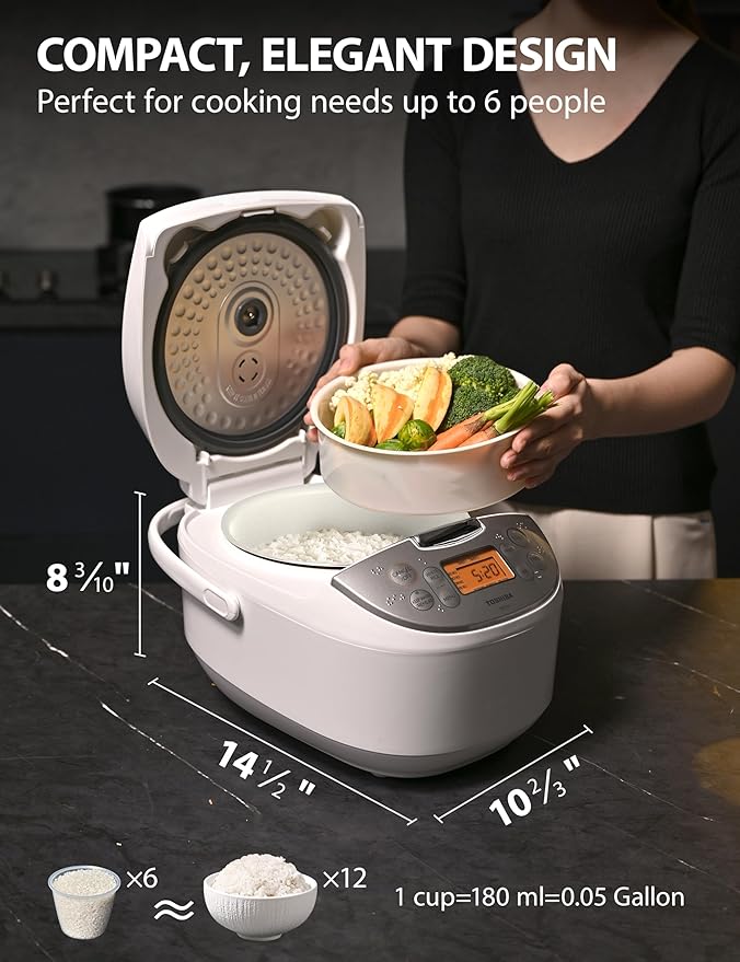 Toshiba Rice Cooker 6 Cup Uncooked – Japanese Rice Cooker - Image 2
