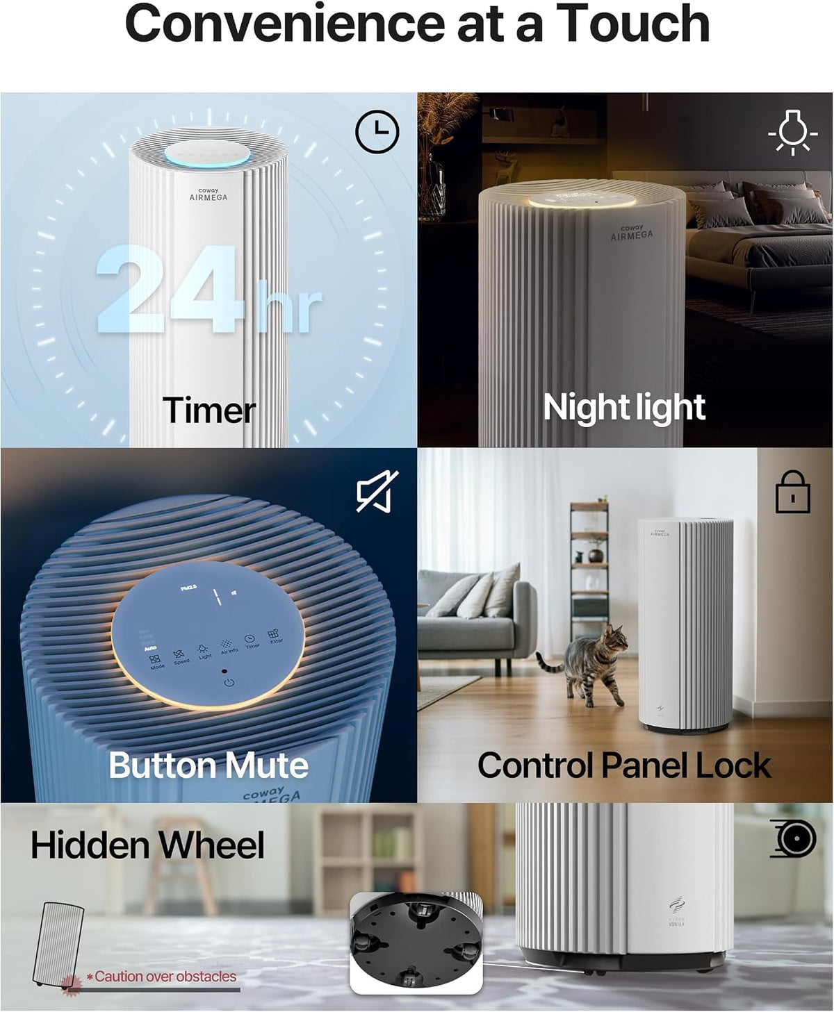 coway air purifier for large room whole home, view 12