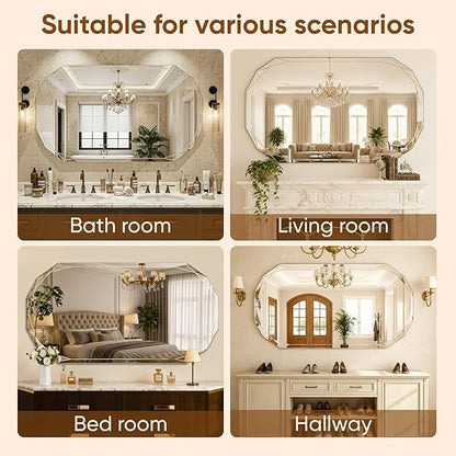 Suidia Bathroom Mirror, Frameless Bathroom Mirror - Image 7