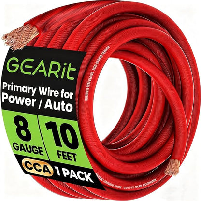 GEARit 8 Gauge Wire Copper Clad Aluminum CCA by GEARit